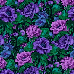 Purple/Green - Large Floral